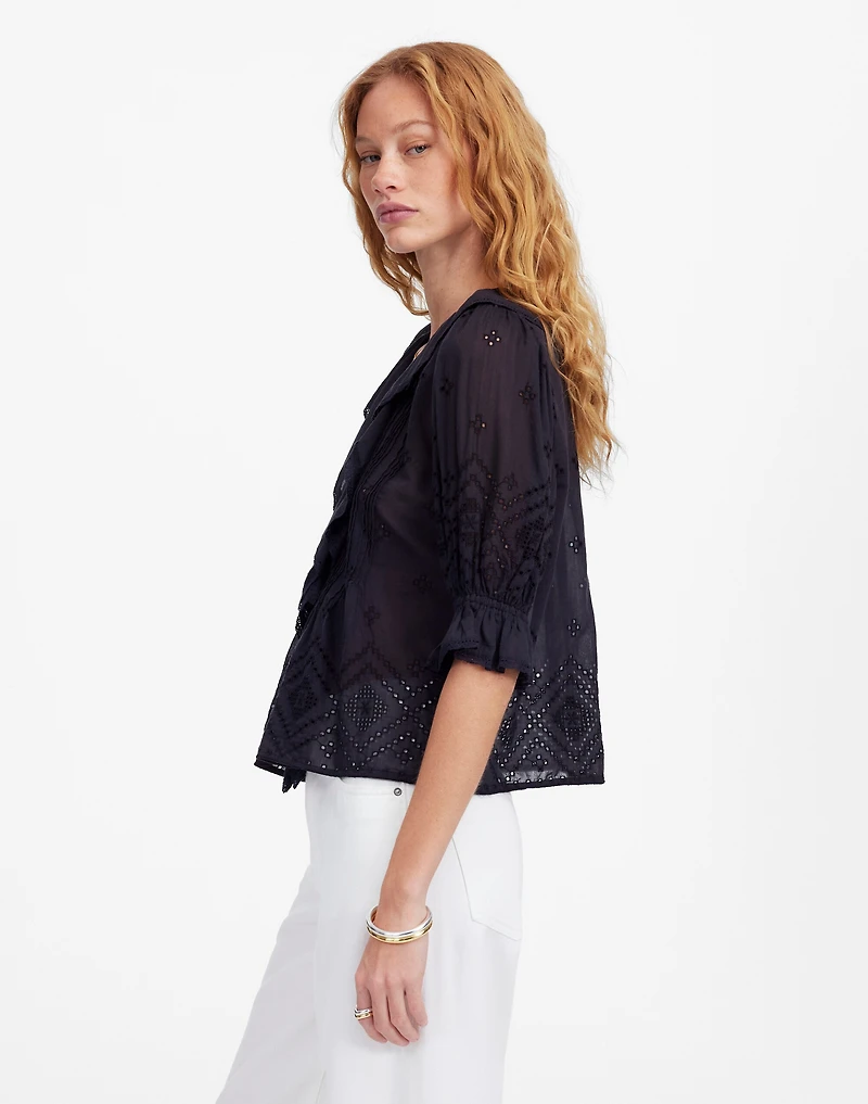 Ruffled Puff-Sleeve Top | Madewell