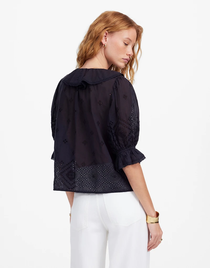 Ruffled Puff-Sleeve Top | Madewell