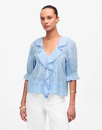 Ruffled Puff-Sleeve Top | Madewell