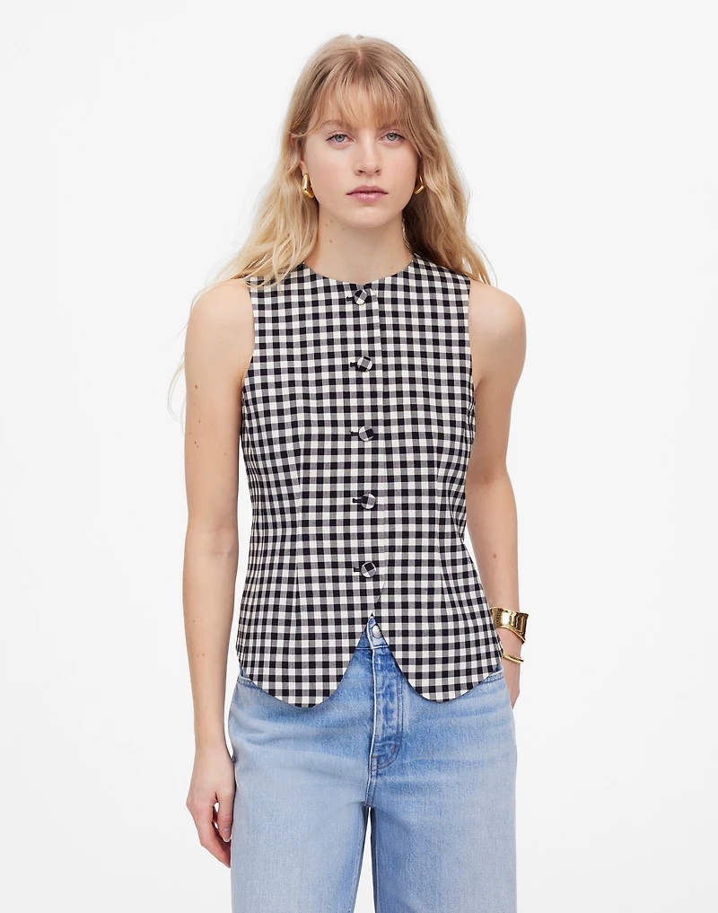 Single-Breasted Crewneck Vest | Madewell