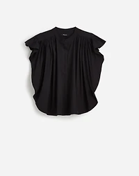 Poplin Shirred Button-Up Shirt | Madewell