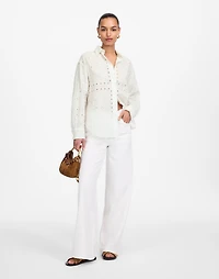 Embroidered Oversized Button-Up Shirt | Madewell