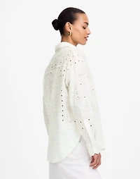 Embroidered Oversized Button-Up Shirt | Madewell