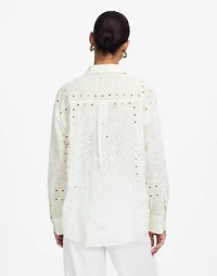 Embroidered Oversized Button-Up Shirt | Madewell