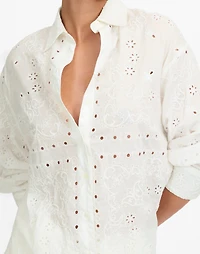 Embroidered Oversized Button-Up Shirt | Madewell