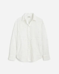 Embroidered Oversized Button-Up Shirt | Madewell