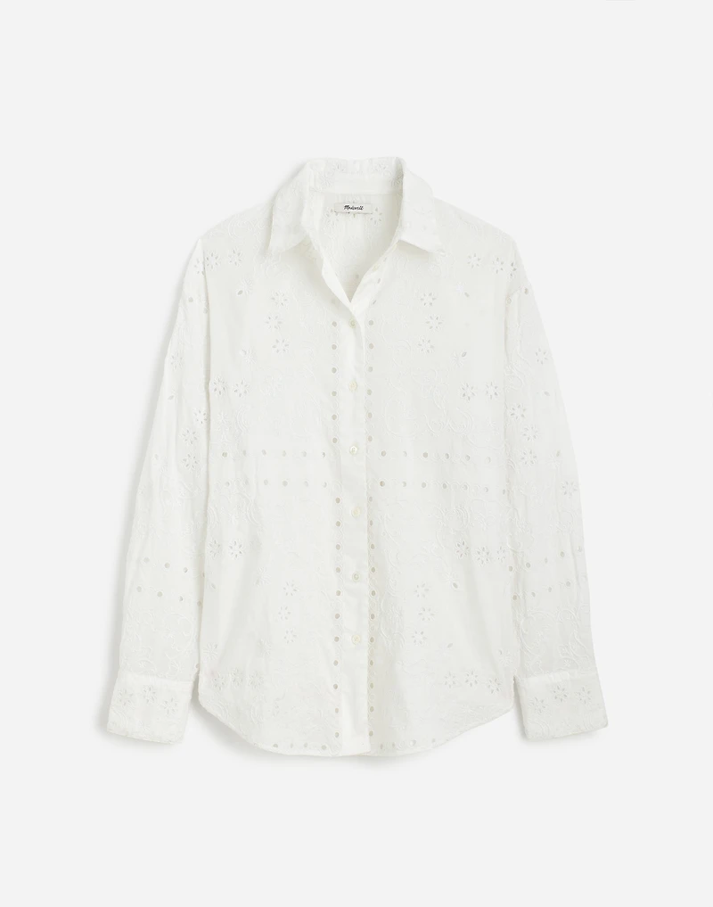 Embroidered Oversized Button-Up Shirt | Madewell