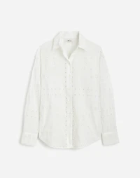 Embroidered Oversized Button-Up Shirt | Madewell