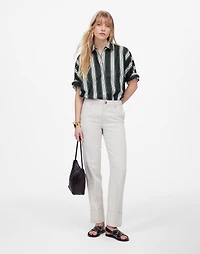 Oversized Pleated-Sleeve Button-Up Shirt | Madewell