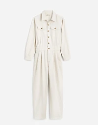 Denim Pleated Barrel-Leg Jumpsuit Vintage Canvas | Madewell