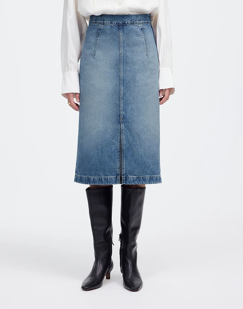 Denim Midi Pencil Skirt Billings Wash | Madewell