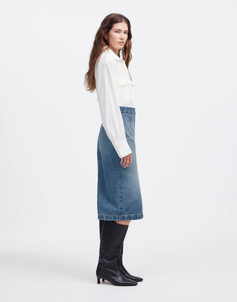Denim Midi Pencil Skirt Billings Wash | Madewell