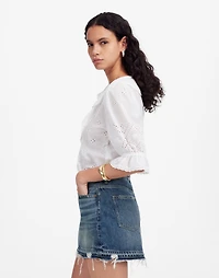Postage-Stamp Denim Mini Skirt Croswell Wash | Madewell