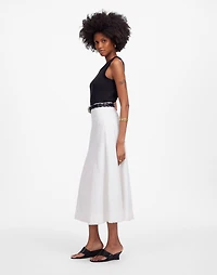 Fluted Midi Skirt Tile White | Madewell