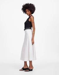 Fluted Midi Skirt in Tile White | Madewell