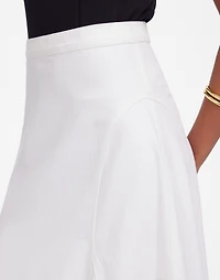 Fluted Midi Skirt Tile White | Madewell