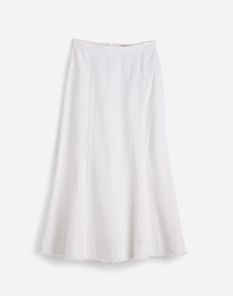 Fluted Midi Skirt Tile White | Madewell