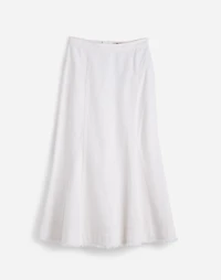 Fluted Midi Skirt Tile White | Madewell