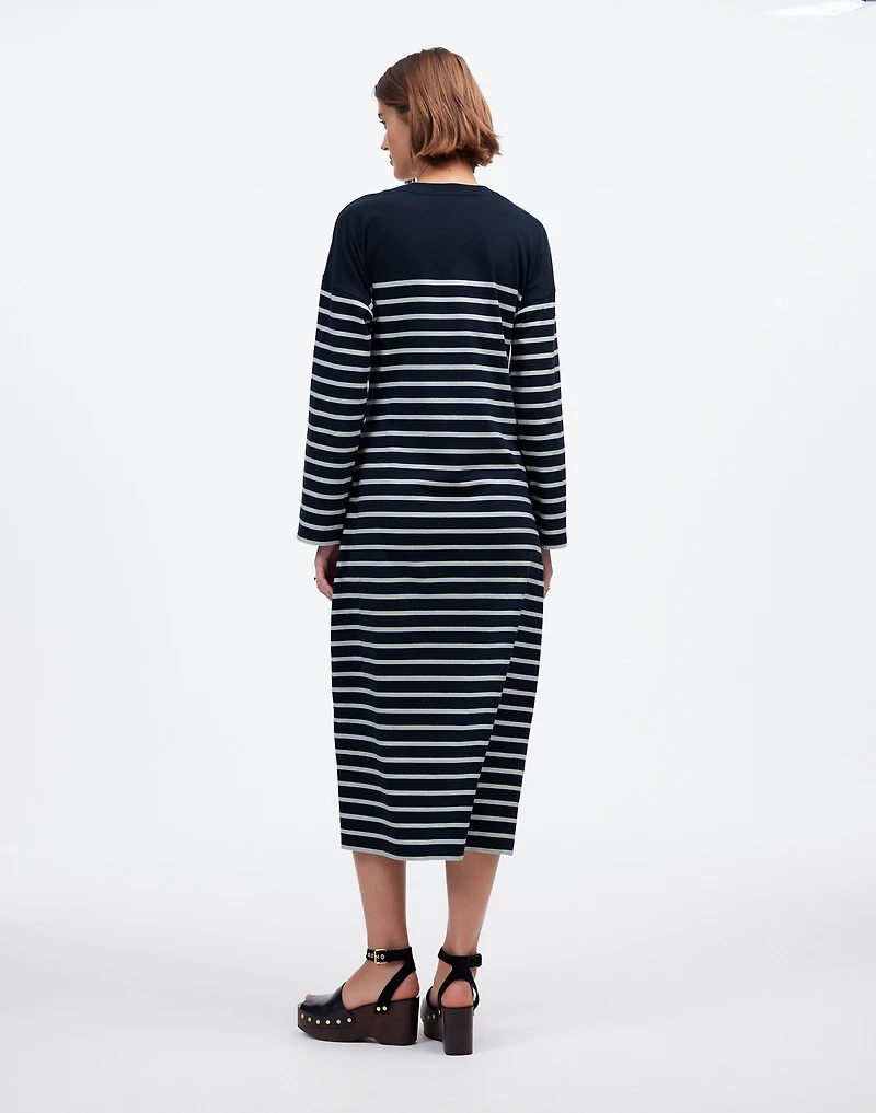 Side-Tie Knit Maxi Dress Stripe | Madewell