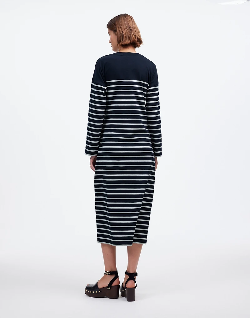 Side-Tie Knit Maxi Dress in Stripe | Madewell