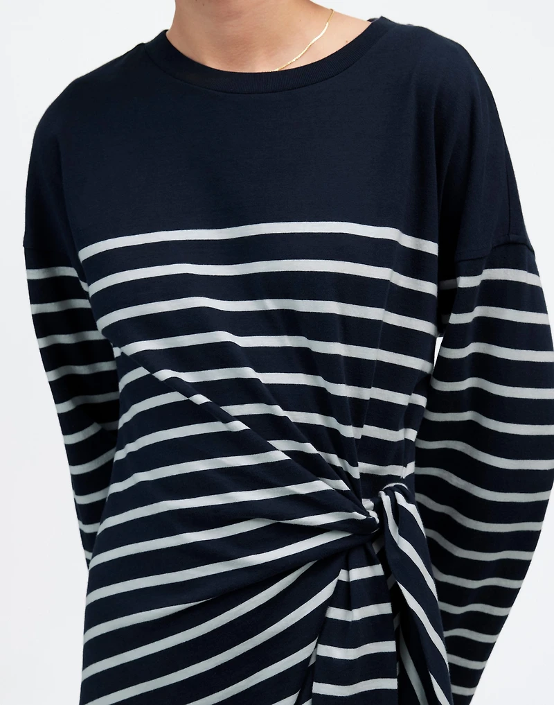 Side-Tie Knit Maxi Dress Stripe | Madewell