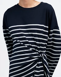 Side-Tie Knit Maxi Dress Stripe | Madewell