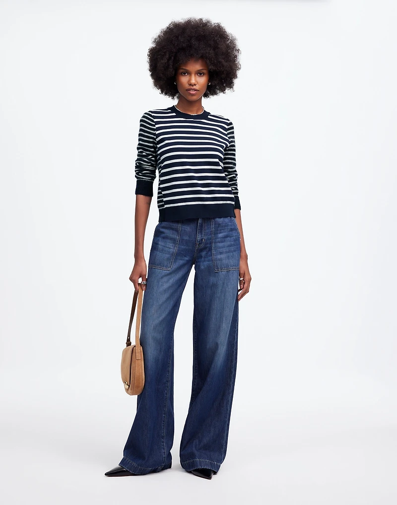 Mixed-Yarn Striped Sweater | Madewell