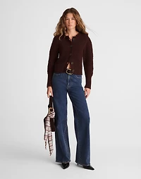 Scalloped Merino Wool-Blend Cardigan | Madewell