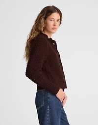 Scalloped Merino Wool-Blend Cardigan | Madewell