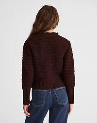 Scalloped Merino Wool-Blend Cardigan | Madewell