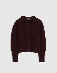 Scalloped Merino Wool-Blend Cardigan | Madewell