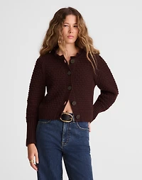 Scalloped Merino Wool-Blend Cardigan | Madewell