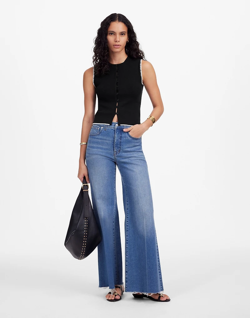 Blanket-Stitch Crewneck Sweater Tank | Madewell