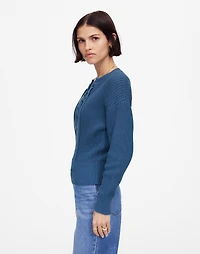 Ribbed Lace-Up Sweater | Madewell