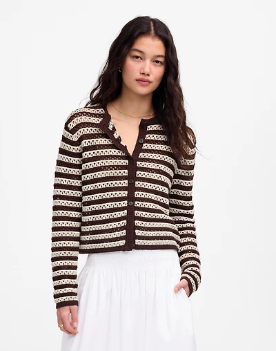 Open-Stitch Crewneck Sweater | Madewell