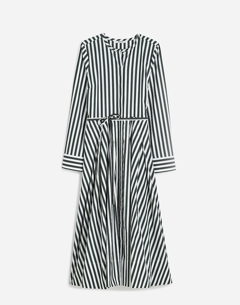 Tie-Waist Midi Shirtdress in Stripe | Madewell