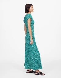 Ruched Scoopneck Midi Dress in Floral | Madewell