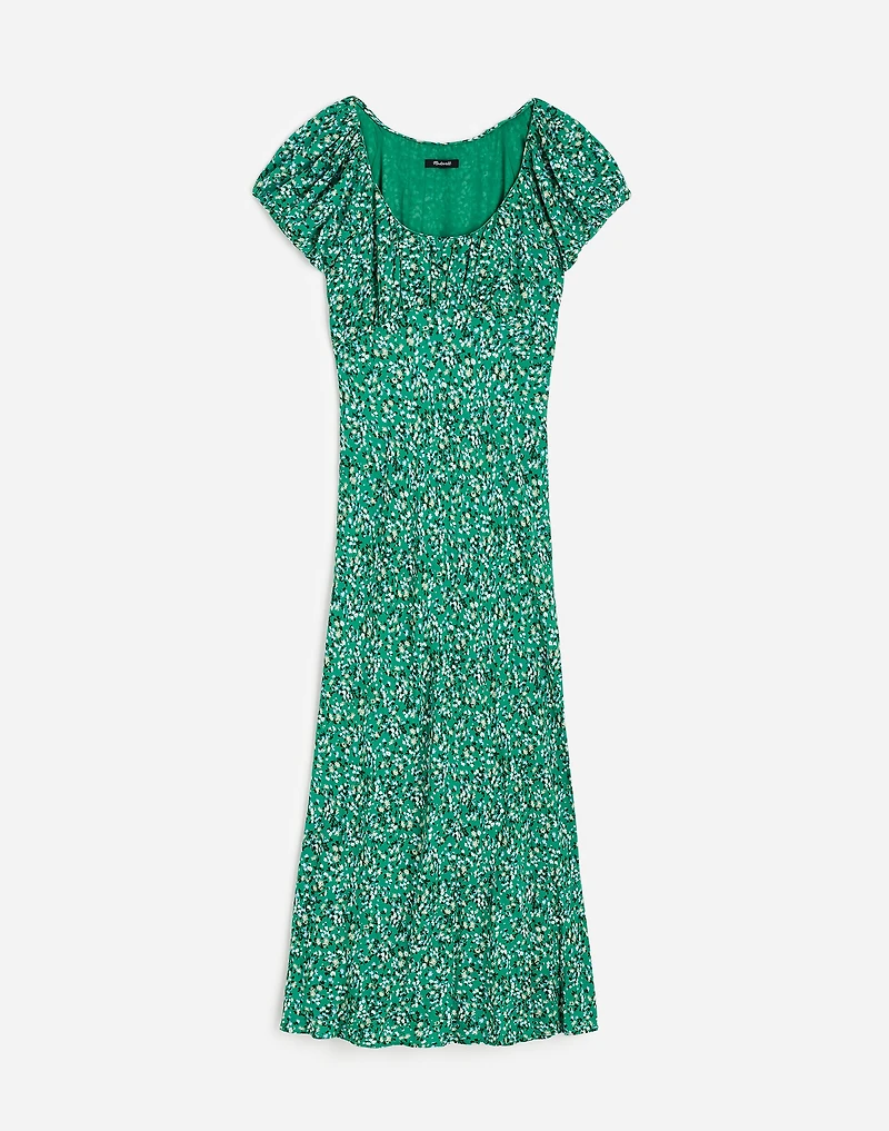 Ruched Scoopneck Midi Dress Floral | Madewell