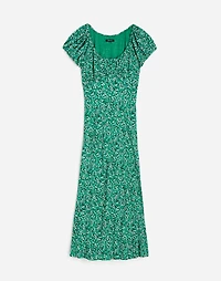 Ruched Scoopneck Midi Dress in Floral | Madewell
