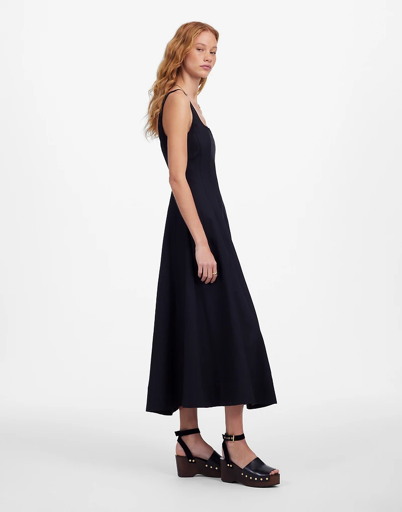 Petite Seamed Squareneck Midi Dress | Madewell