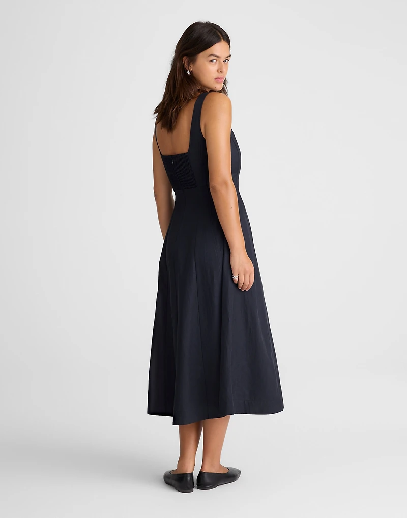 Seamed Squareneck Midi Dress | Madewell