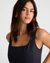 Seamed Squareneck Midi Dress | Madewell