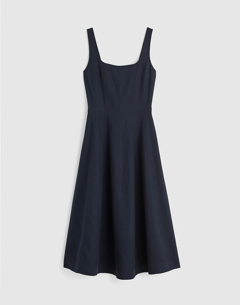 Seamed Squareneck Midi Dress | Madewell
