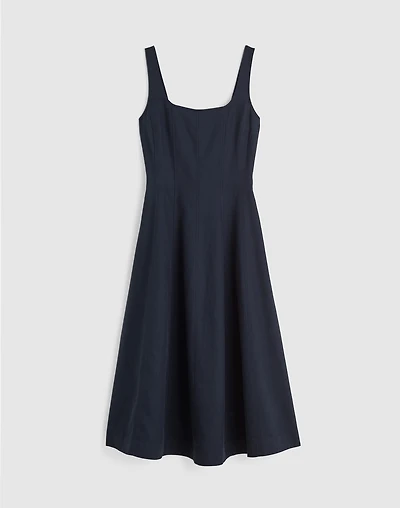 Seamed Squareneck Midi Dress | Madewell
