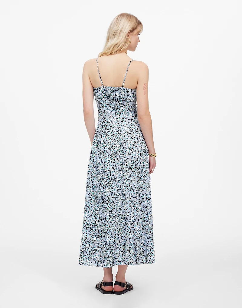 Ruched Sweetheart Sleeveless Midi Dress in Floral | Madewell