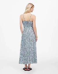 Ruched Sweetheart Sleeveless Midi Dress in Floral | Madewell