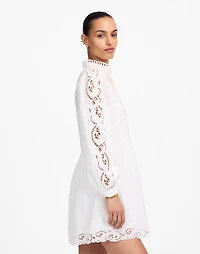 Pintucked Eyelet Mini Dress | Madewell