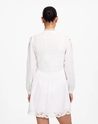 Pintucked Eyelet Mini Dress | Madewell