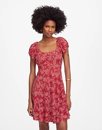 Ruched Scoopneck Mini Dress in Floral | Madewell