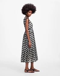 Sheer V-Neck Dolman Maxi Dress Gingham | Madewell